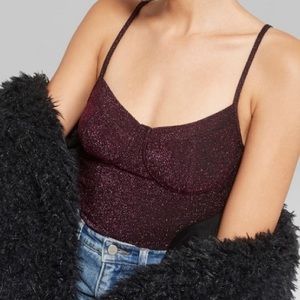 Wild Fable sparkly purple bodysuit